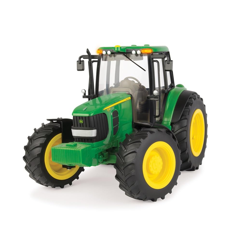 TOMY Big Farm John Deere 7330 Tractor - 1:16 Scale- Collectible Officially Licensed John Deere Tractor Toys - Kids Farm Toys - Ages 3 Years and Up