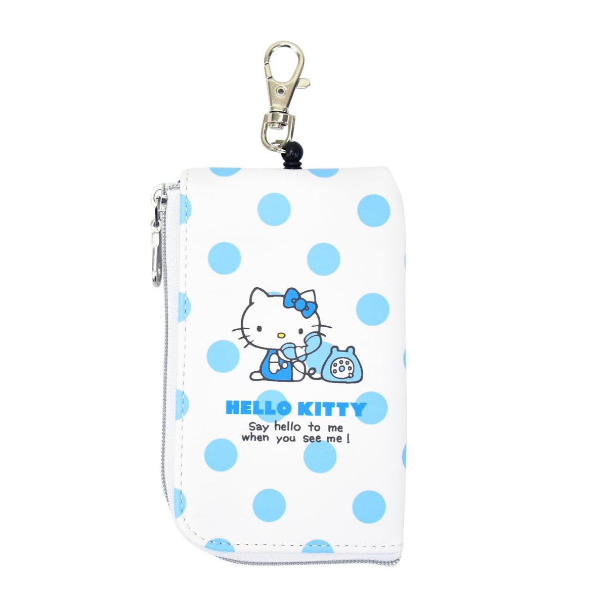 マリモクラフト(Marimocraft) Women's Key & Passport, Mizuiro Hello Kitty, Phone Dots (BLKT-013), W70×H120mm