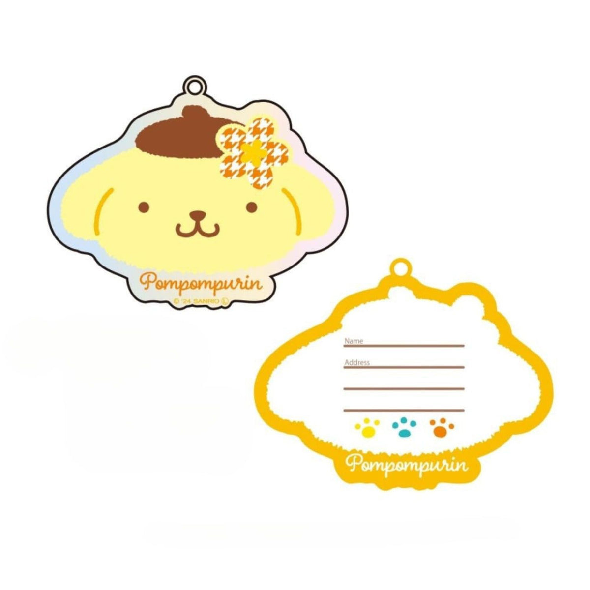 I Planning Sanrio Characters Acrylic Name Tag Pompompurin SRAN359