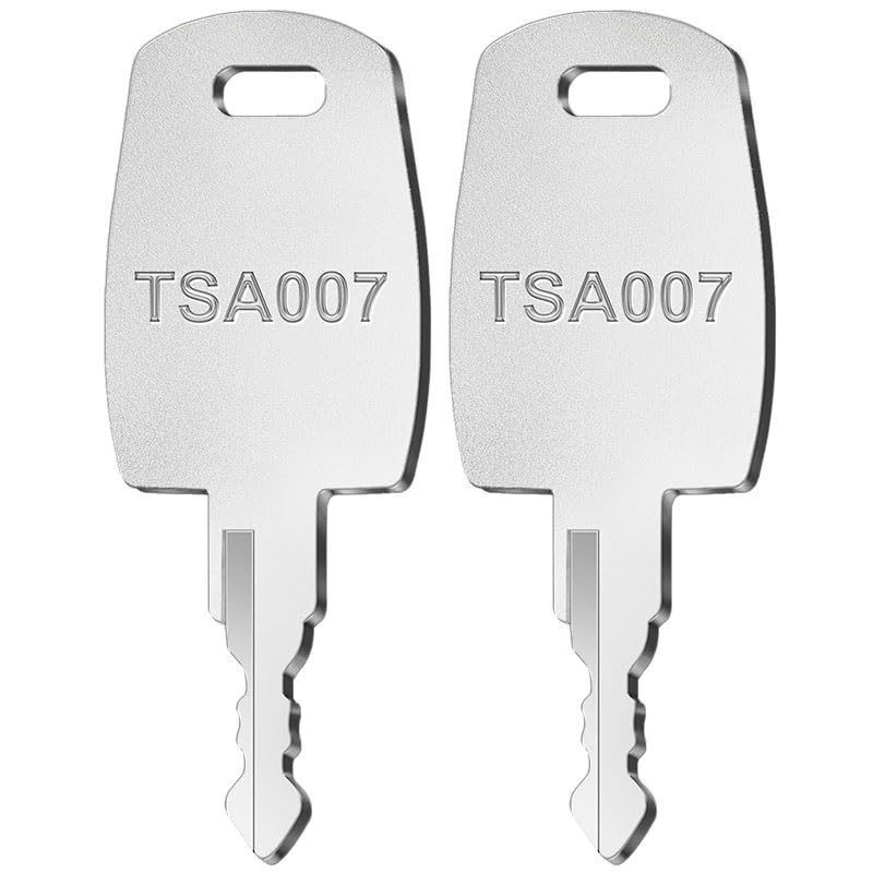 TSA Key Lock Key for TSA007 Set of 2 Travel Bag Keys Luggage Suitcase Key Spare Key Overseas Travel Business Trip Master Key Convenient Goods Silver