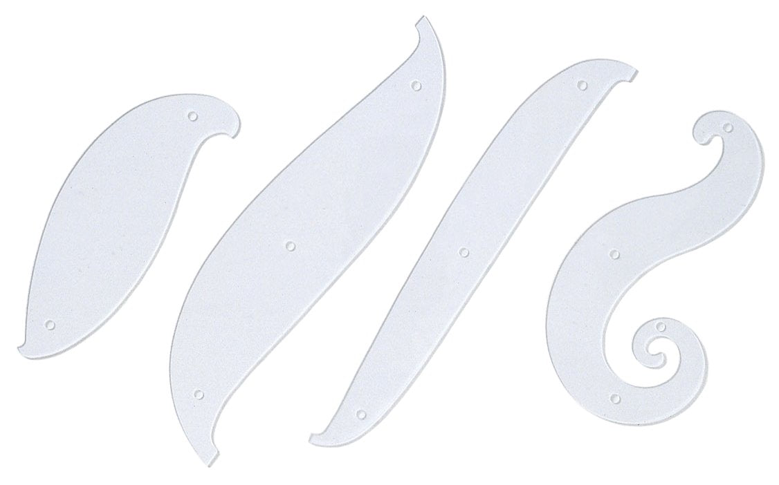 Drapas 14302 Special Curved Ruler, Set of 4, 0.08 inch (2 mm) Thickness