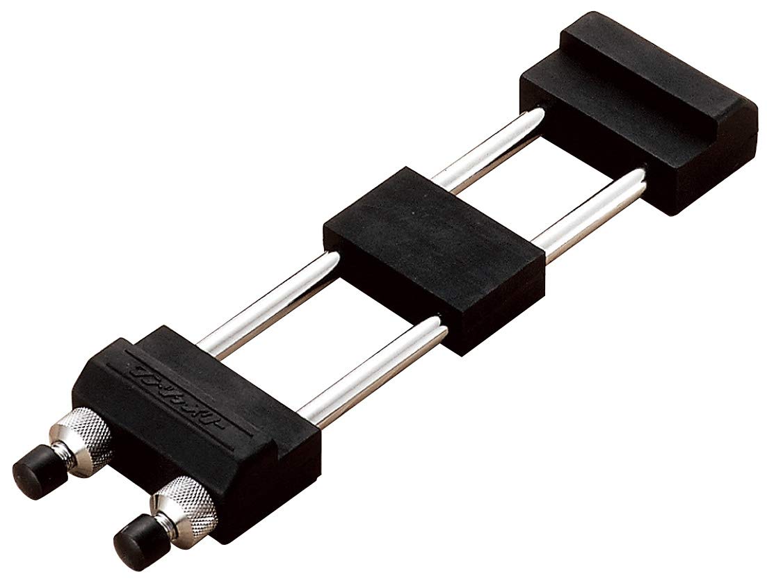 123 Ito Non-Slip Whetstone Holder, Black, with Adjustable Center Block