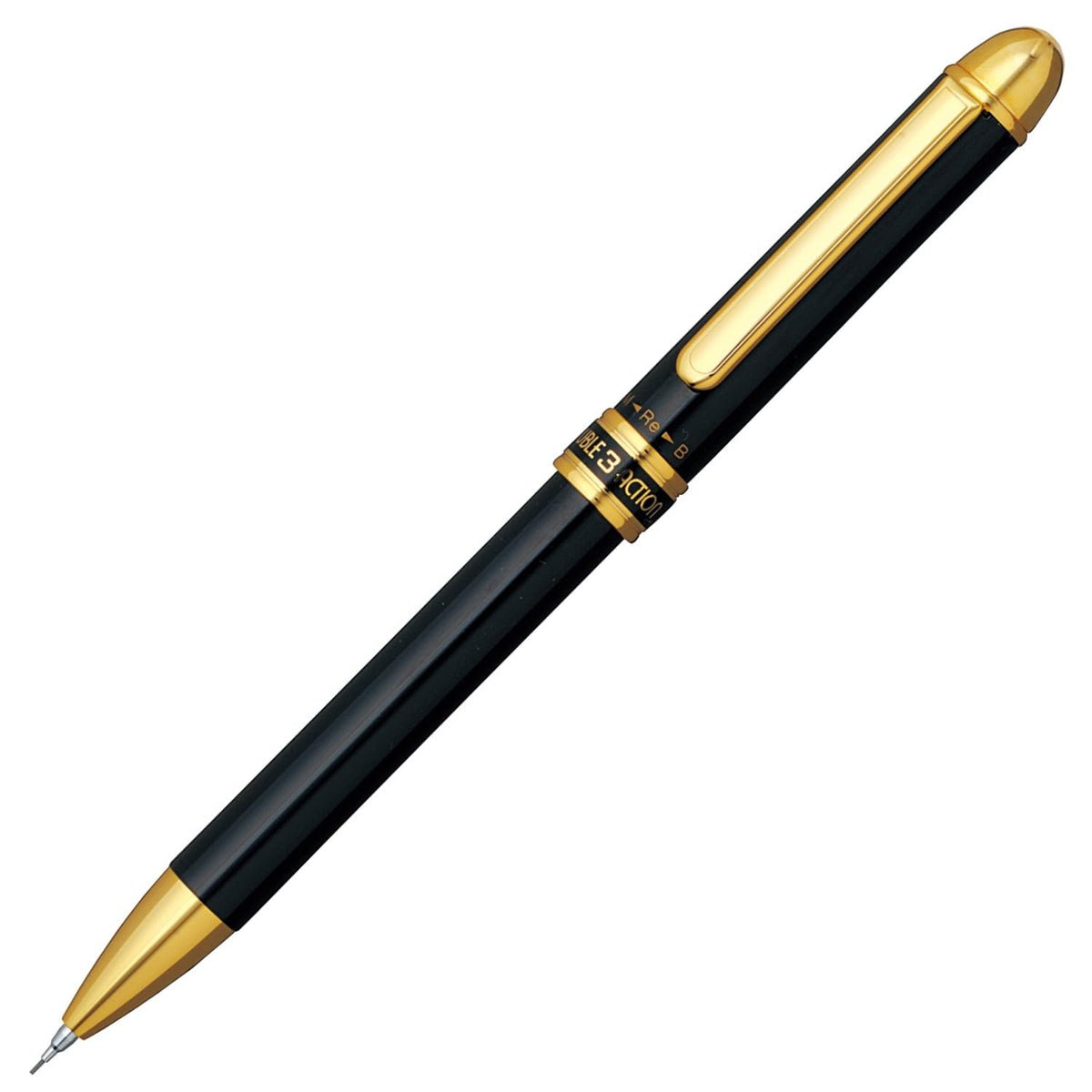 Platinum MWB-2000D#1 Multi-Function Fountain Pen, Double 3 Action, Shine Black