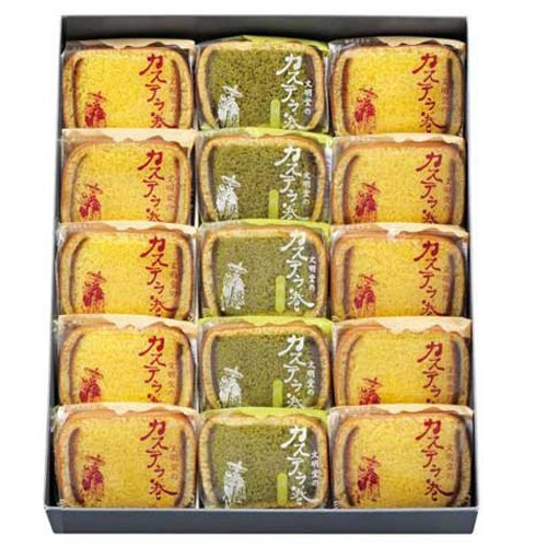 Bunmeidou Kasutera sponge cake Japanese Toraditional sweets 15pice