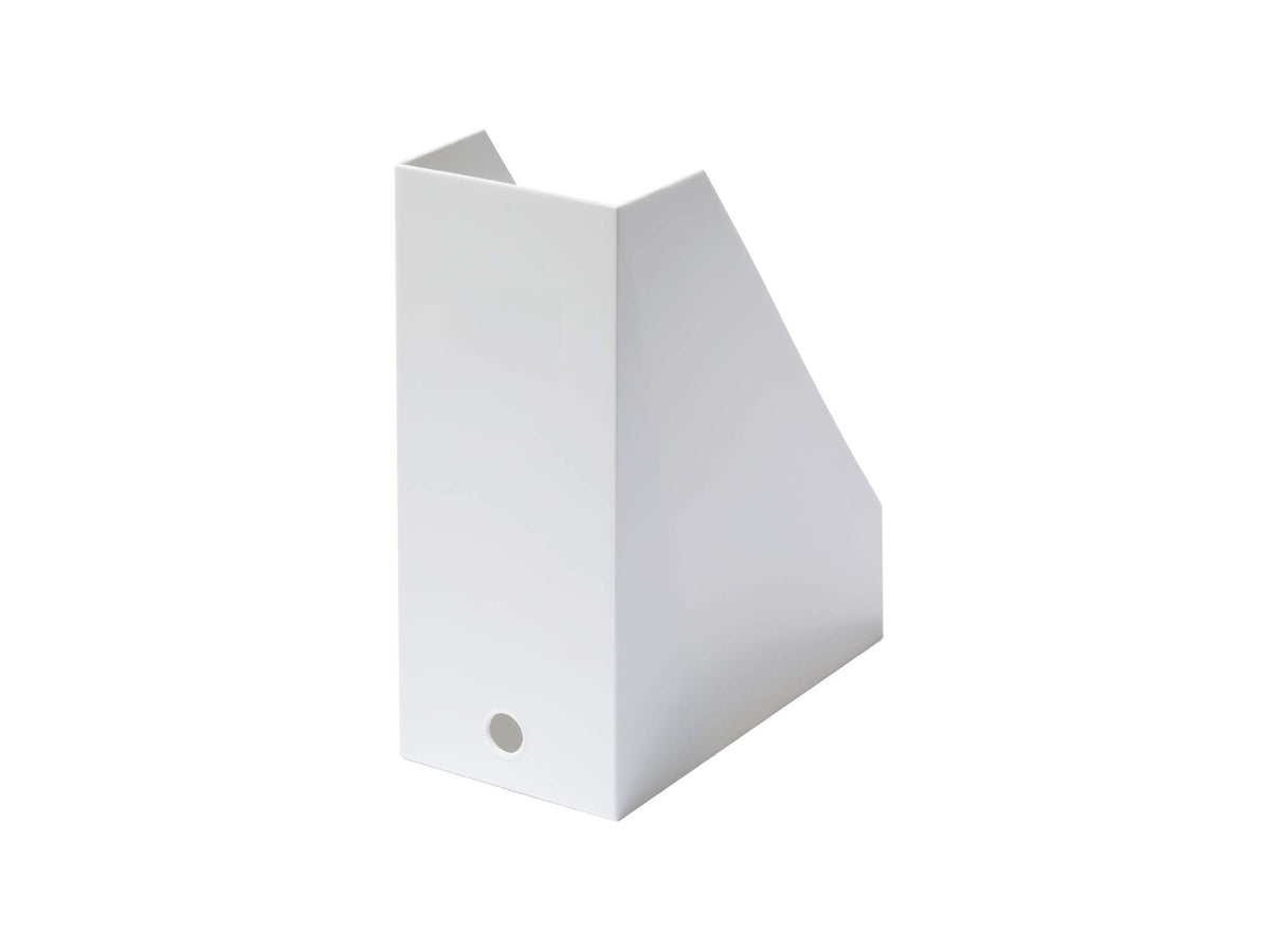 Like-it MX-29 Storage Case, File Box, Wide, W x D x H: 5.1 x 10.0 x 12.0 inches (13 x 25.3 x 30.7 cm), All White (Opaque), Made in Japan, Tabletop Storage, Standing Storage