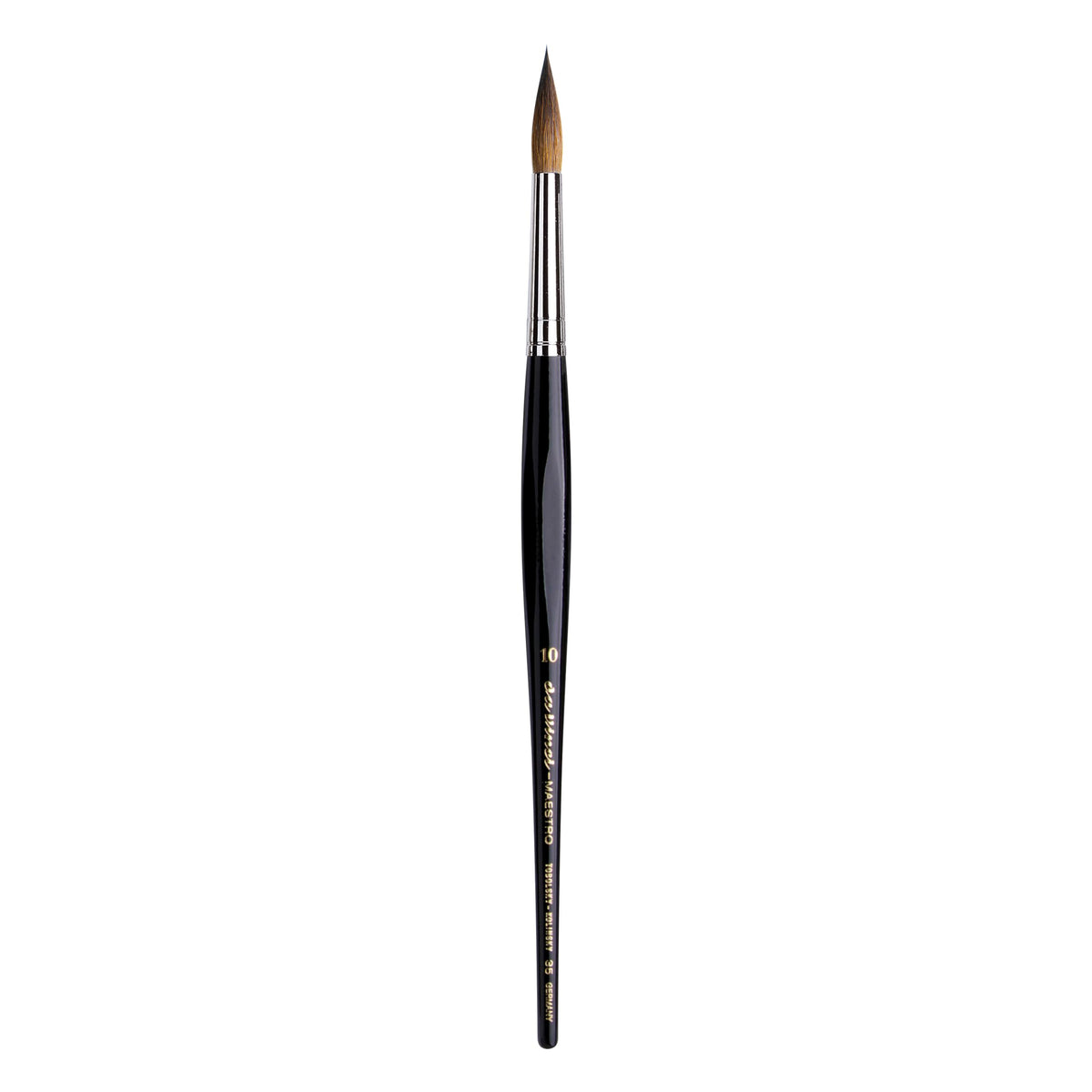 da Vinci Watercolor Series 35 Maestro Paint Brush, Round Long Taper Kolinsky Red Sable, Size 10