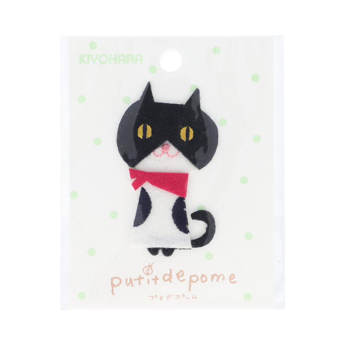 KIYOHARA putexidepo-mu Felt 3d Patch Cat Approximately/4 cm Wide x 6.3 cm Tall 1 Pack PTM – 469