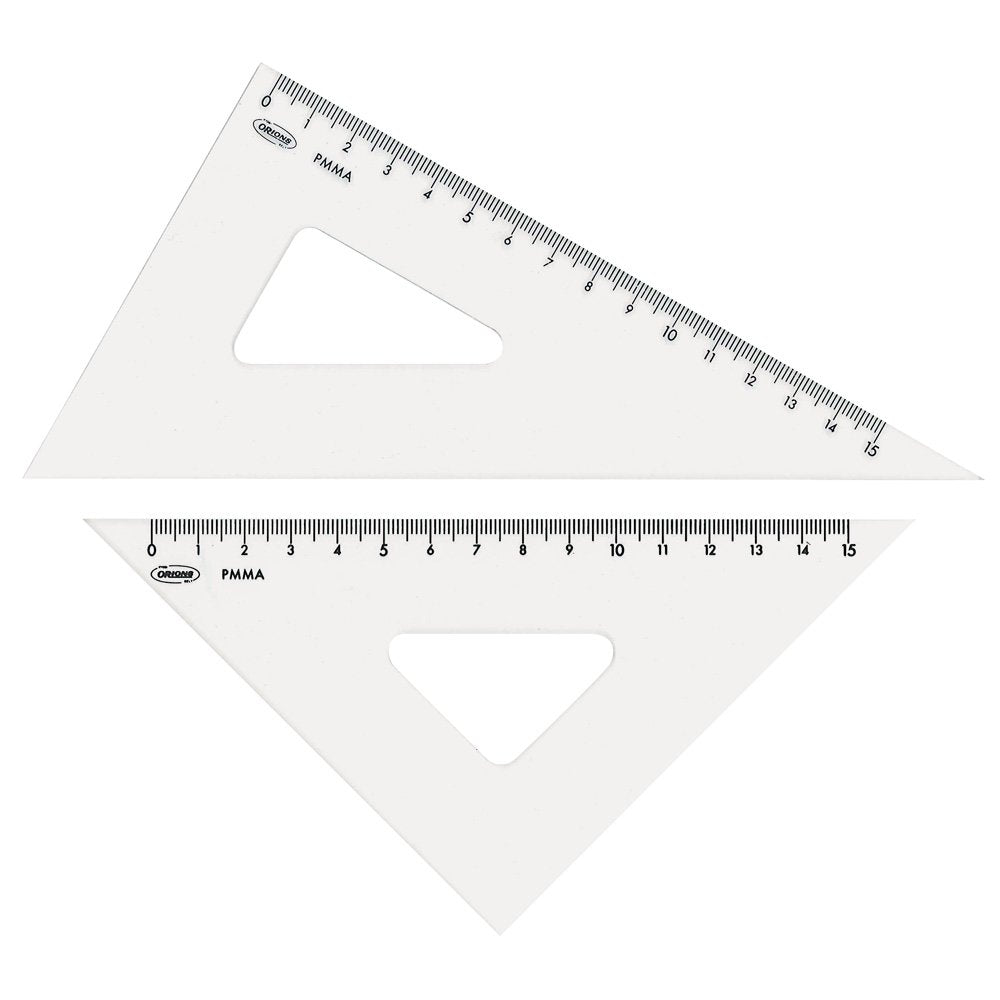 ORIONS A-620 Methacrylic Triangular Ruler with Scales, 7.1 inches (18 cm)