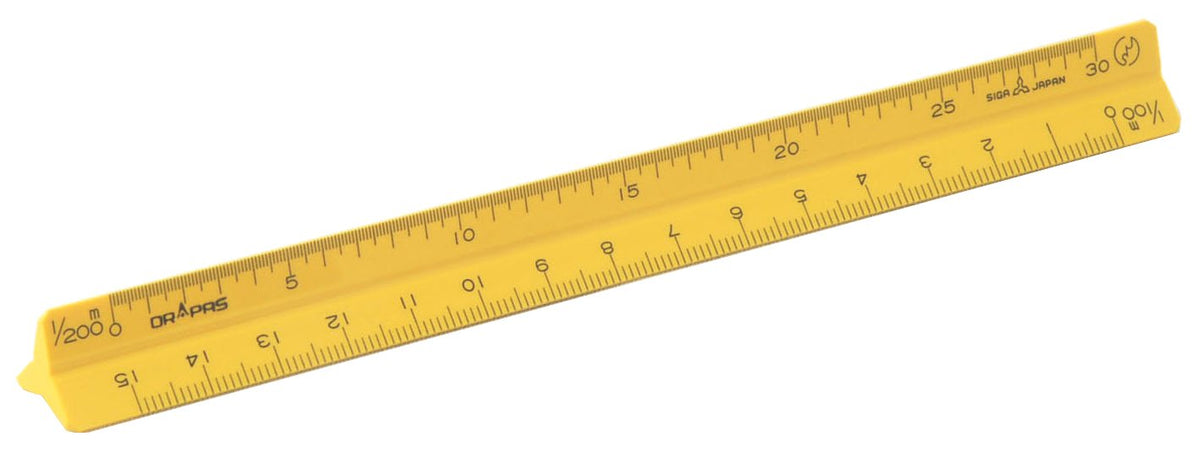 Dorapas 16245 Color Triangular Scale, 5.9 inches (15 cm), Yellow