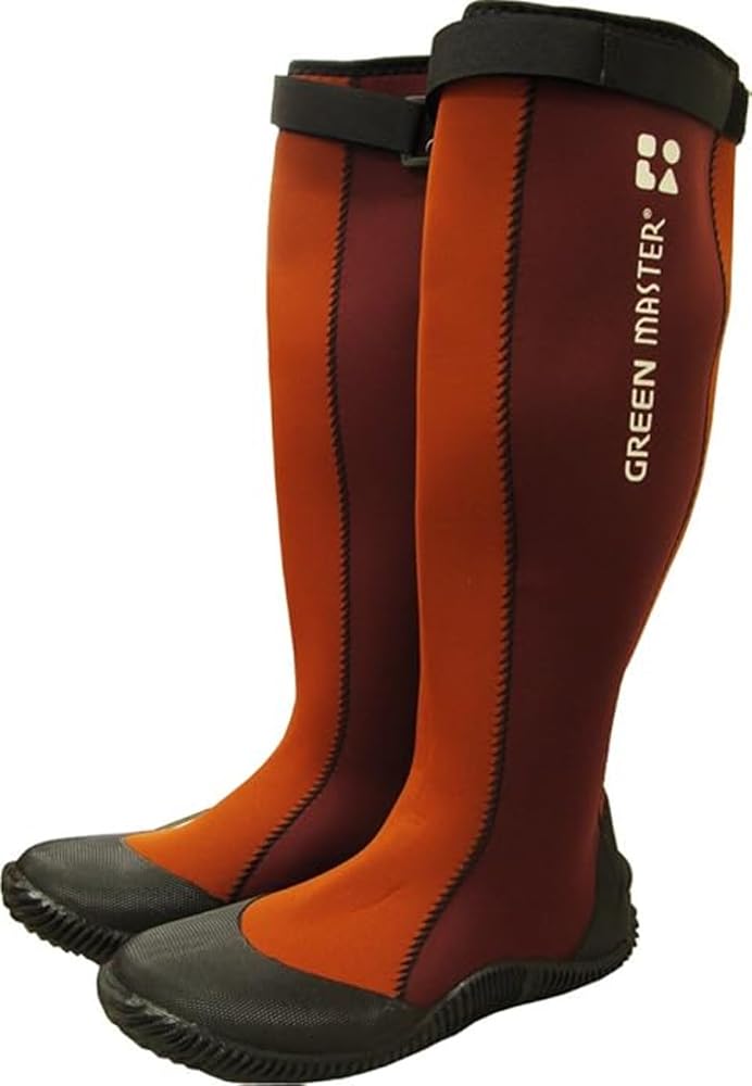 Greenmaster Waterproof High Boots (For Gardening) (M (24.5-25.5 cm), Red)