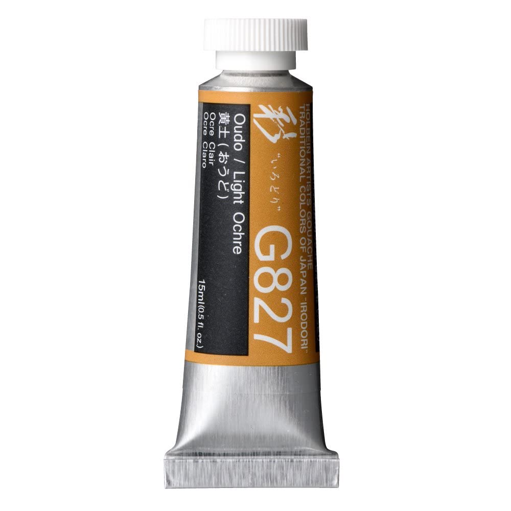 Holbein Irodori Artist Gouache - Light Ochre, 15 ml, Tube