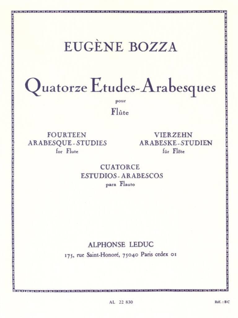 EUGENE BOZZA: FOURTEEN ARABESQUE STUDIES FOR FLUTE