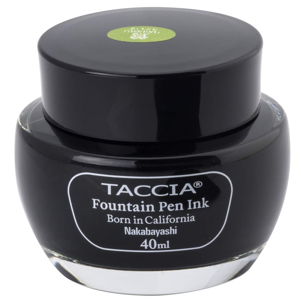 Nakabayashi TFPI-WD40-13 TACCIA Sudoiro Ink, Fountain Pen Ink, Water-Based Dye, Uguisu