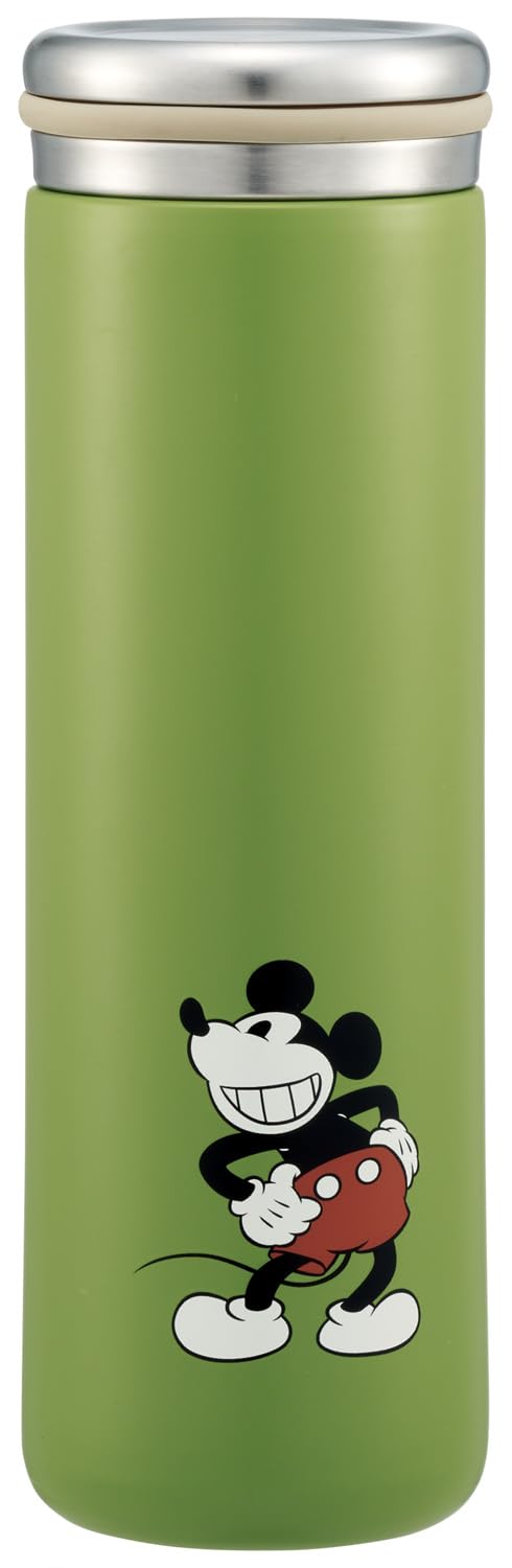 Skater STX5-A Disney Mickey Mouse Stainless Steel Mug Bottle Water Bottle, 15.9 fl oz (450 ml), Thermal Insulation, Vacuum Double Wall Construction