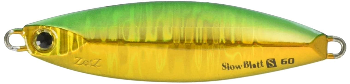 Palms SBS-60/MG-510 Zets Slow Brat Metal Jig Lure, S, 2.1 oz (60 g), Gold Green
