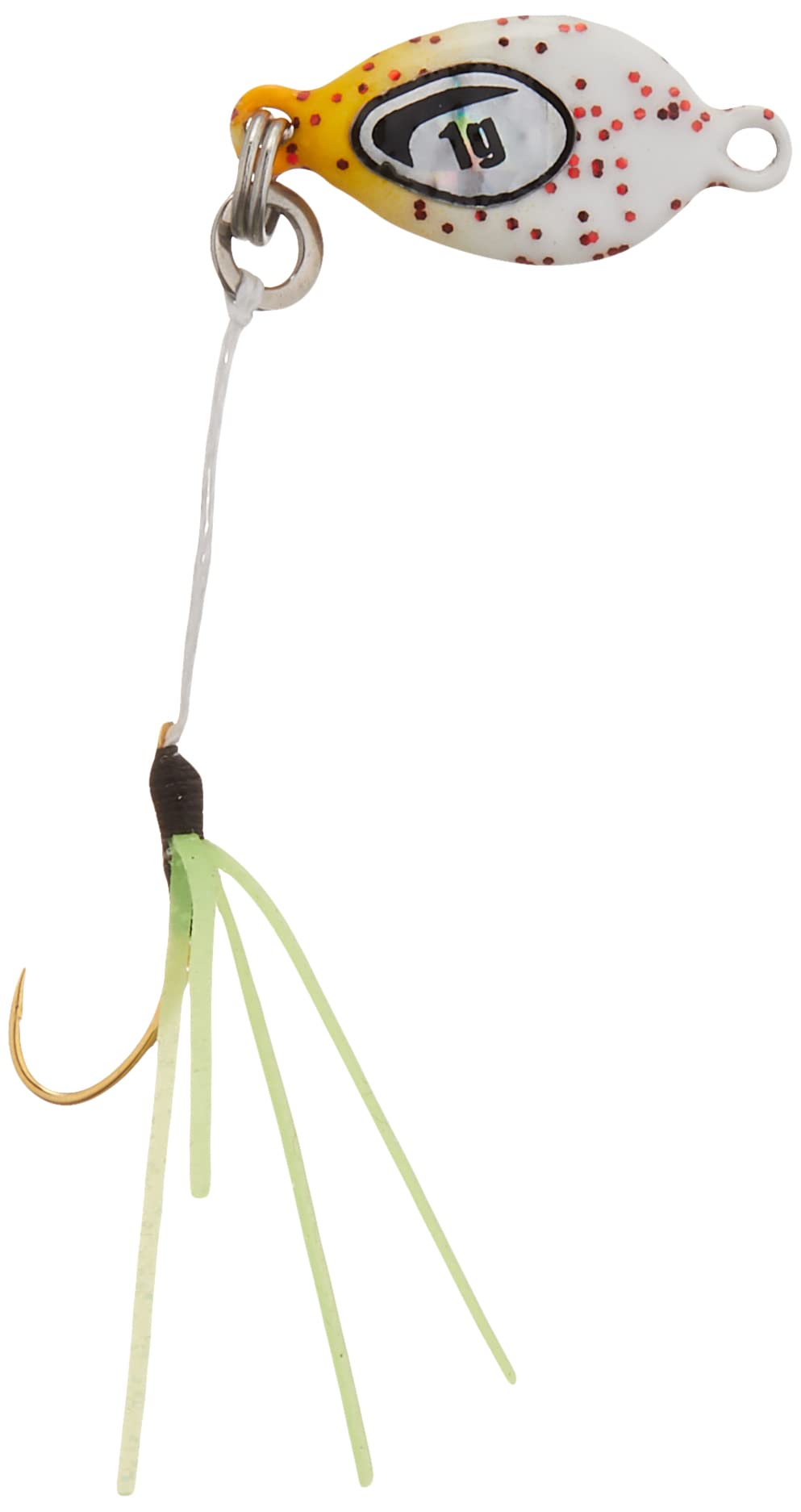 Jackall Nano Drop Spoon, 0.04 oz (1.0 g), Amiami Glow