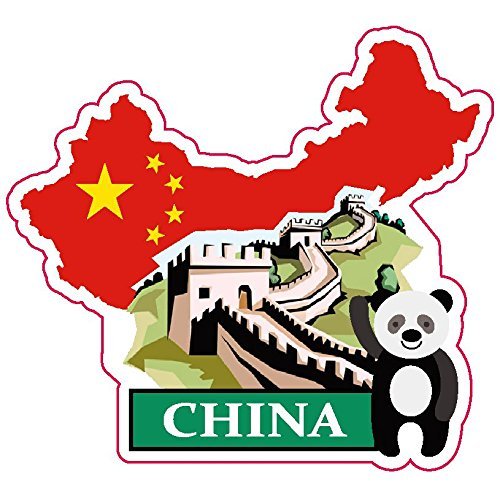 China National Flag and Map Sticker for customization of favorite items such as suitcases