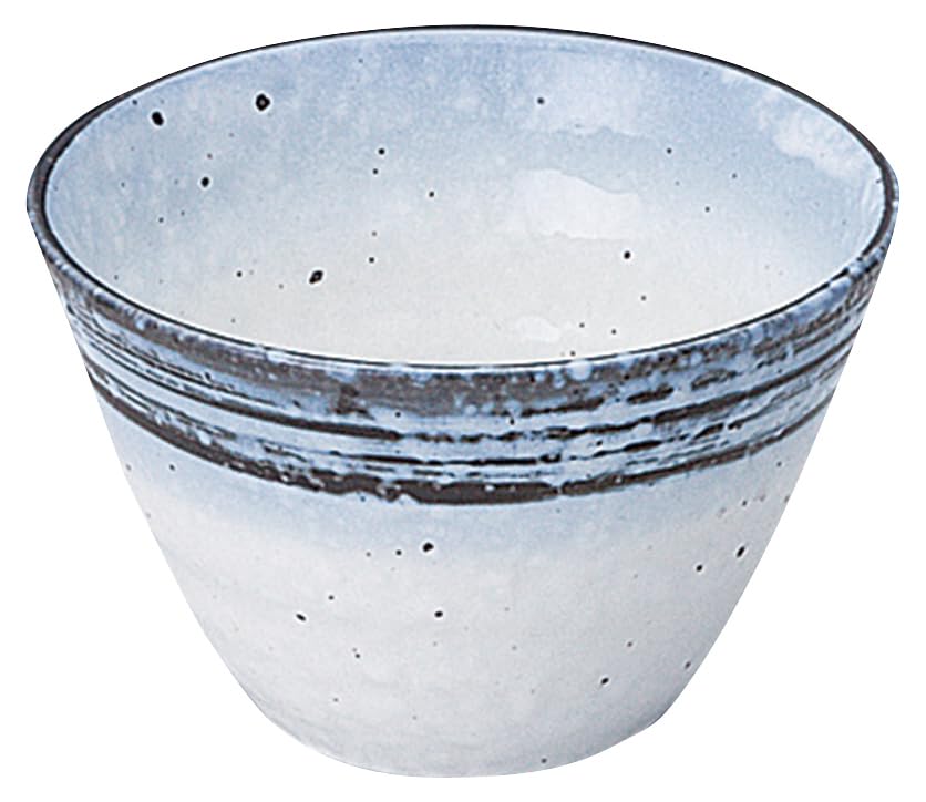 Hanaden Koyo 53128070 Koyo Pottery Nagori Snow Ripple Bowl, Small, Japanese Tableware, Mino Ware, Dishwasher Safe, Made in Japan