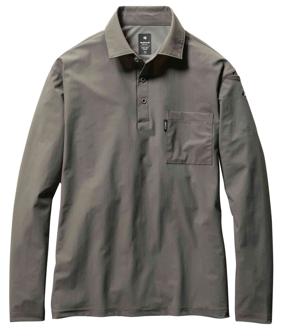 BURTLE 235 68 Unisex Long Sleeve Shirt for Spring and Summer, Mils Gray, M