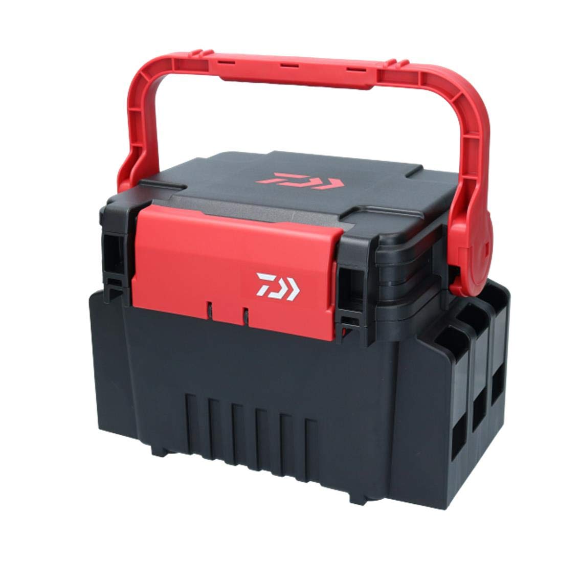 Daiwa TB3000 Tackle Box, Black/Red Fishing Box