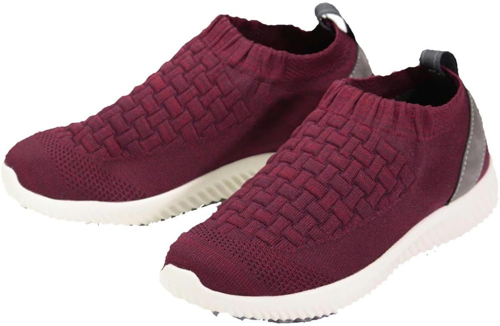 Marianne Women's Sneakers Boots, Stretch Knit Shoes, red, XX-Large