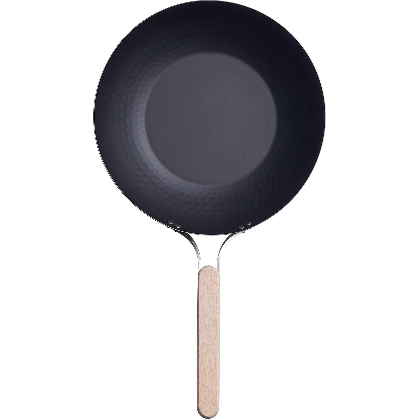 Wahei Freiz EN-012 Enzo Enzo Iron Wok, 10.2 inches (26 cm), Induction Compatible, Gas Frying Pan, Wok Pan, Wooden Handle, Made in Japan