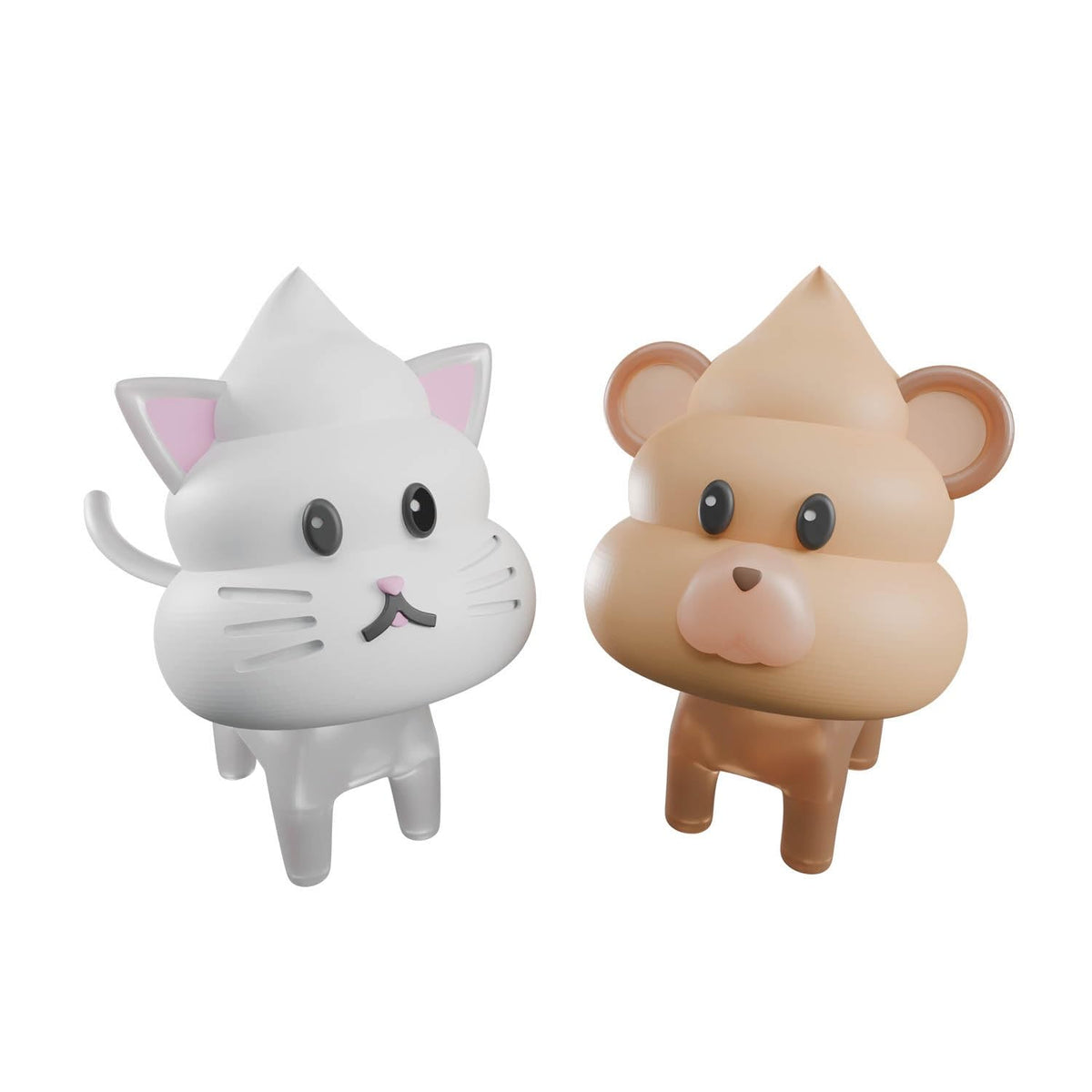 Bandai Hobby Unkosul Days Clay Model Kit Animal Unchi Set 1 Cat & Bear