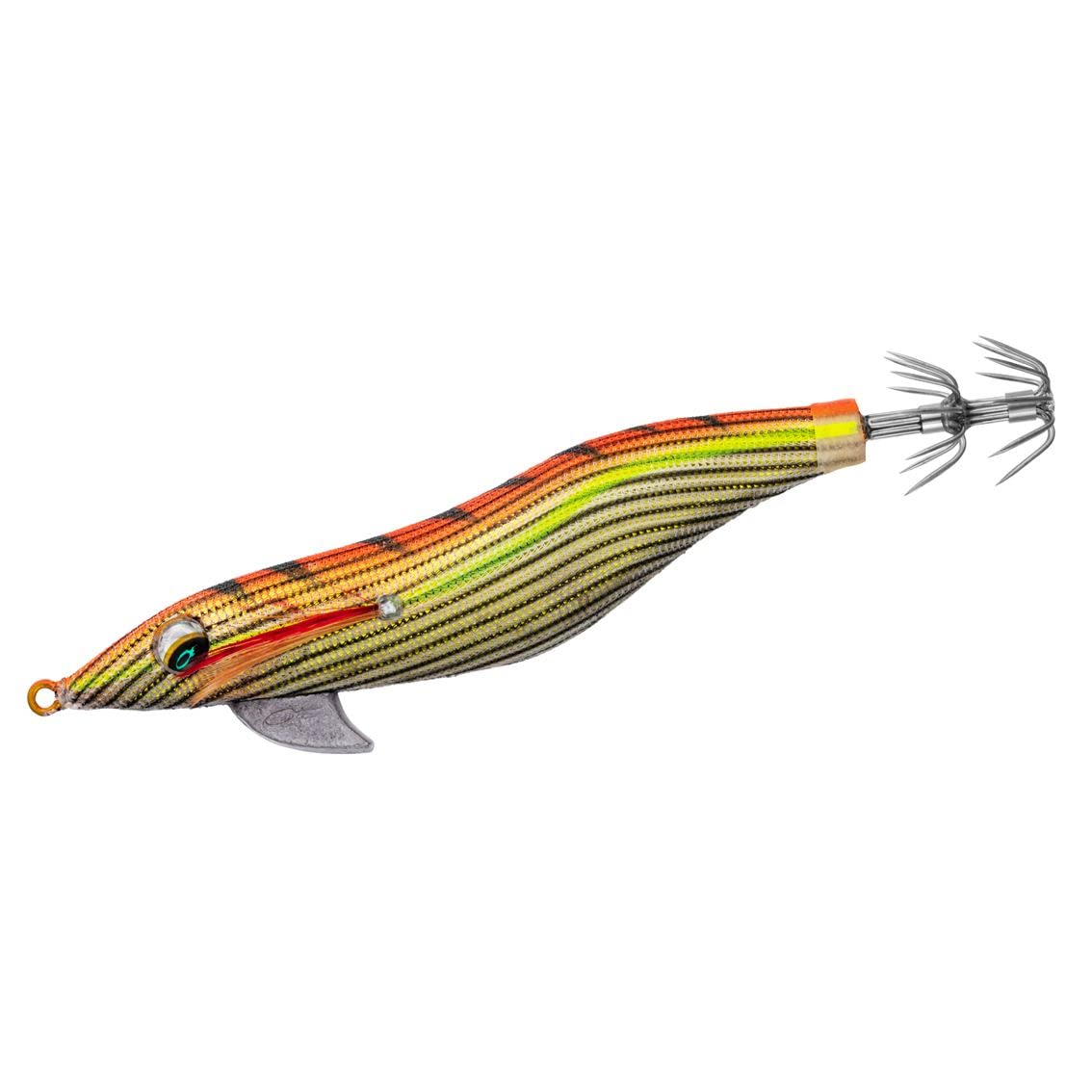 Daiwa Egi Emeraldas Fall LC Rattle 3.5 Gold - Striped Orange Cedar