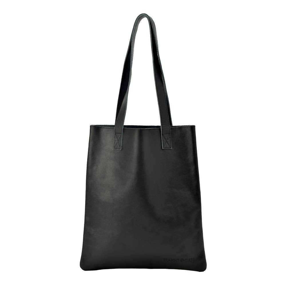 Transit G2 Genuine Leather Vertical Business Tote Bag, Black