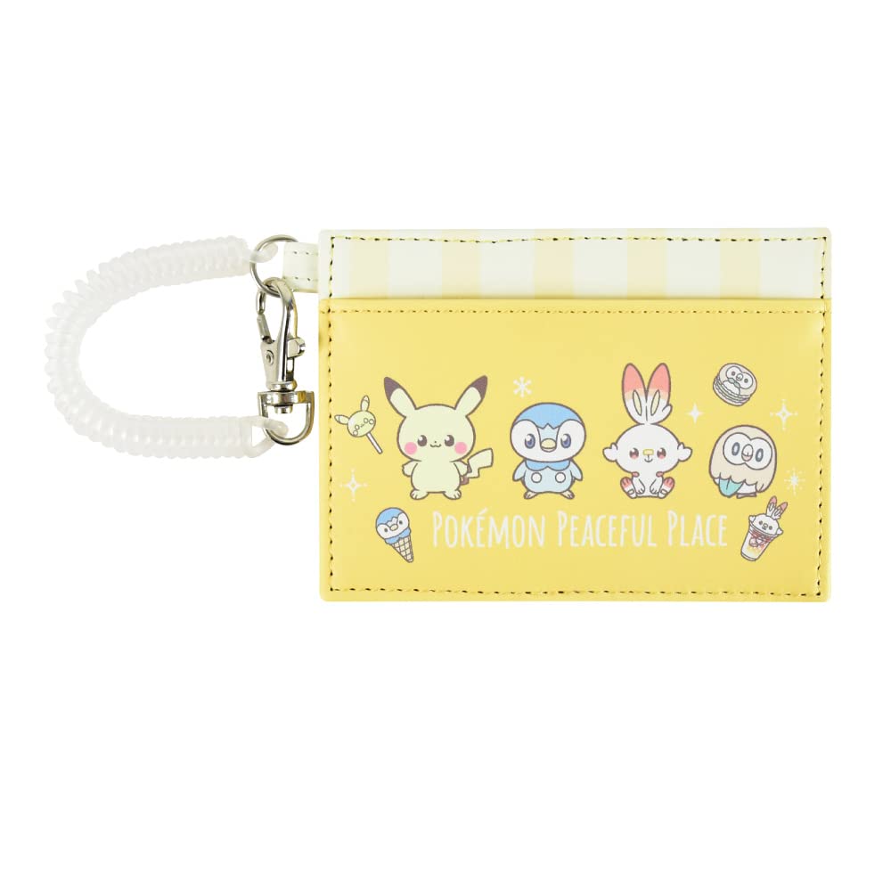 Pekemon0017 Pokemon Pass Case, Commuter Pass Case, Card Case, Commuter Holder, IC Card, Pikachu, Potchama, Single Pass Case, Yellow (PKP-007)