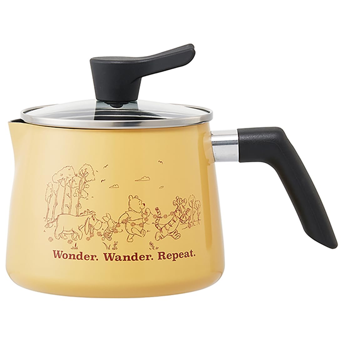 Skater Multi-Pot, 0.6 gal (1.9 L) All-Purpose, Rice Cooker, Milk Pan, Fryer, Yellow, Tempered Glass Lid Included