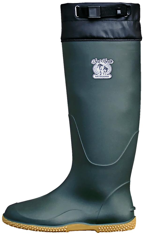 MITSUUMA(ミツウマ) Men's rain Boots Shoe, Khaki, 24.0 cm