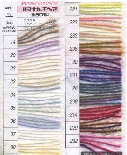 hamanaka Mohair Colorful: hamanaka Mohair "Colorful" , 20