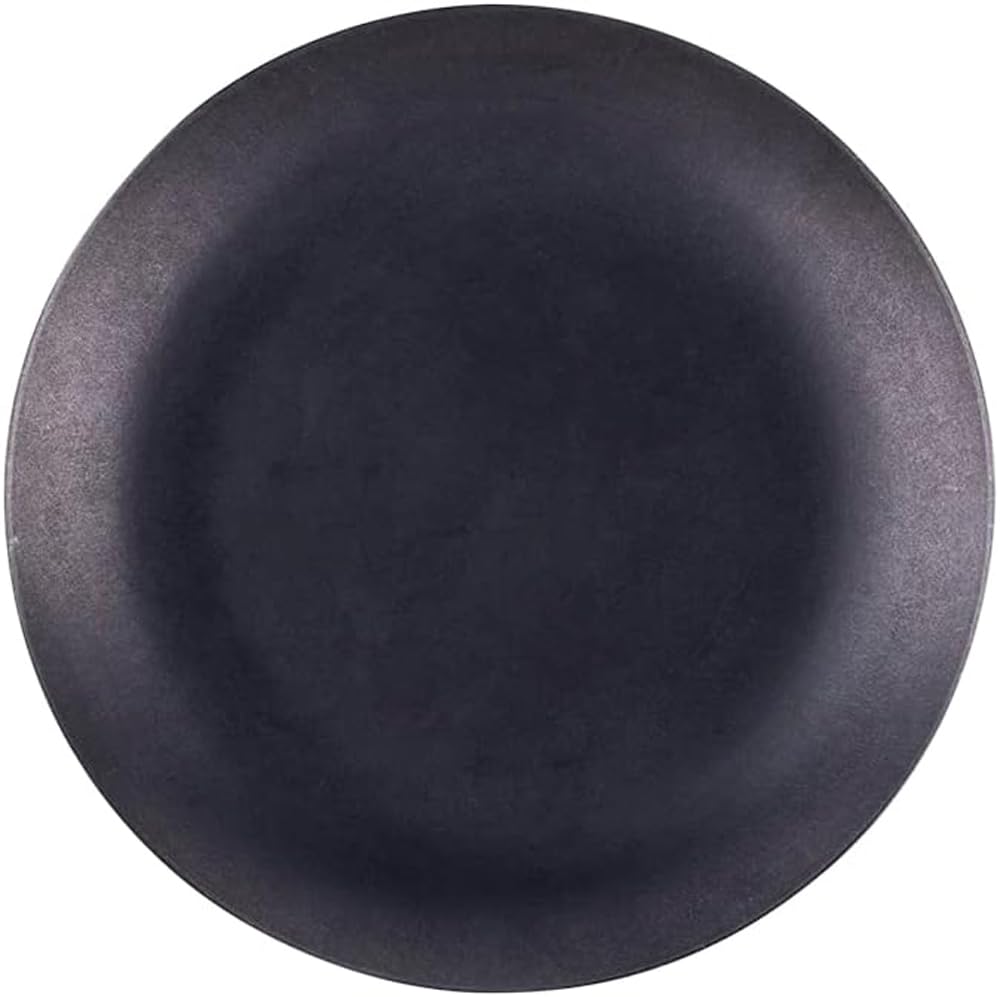 VINTAGE INOX Black Round Coop Plate, 9.8 inches (250 mm), Made in Japan, Black VINTAGEINOX Cafe Restaurant Plate, Round Stainless Steel, Aging, Unbreakable, Dishwasher Safe