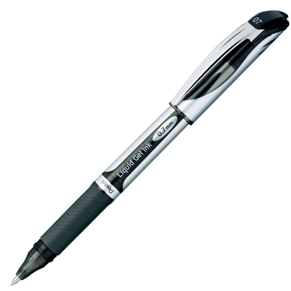 Pentel BL57-A EnerGel Ink Ballpoint Pen, 0.7 Black, 10 Pieces