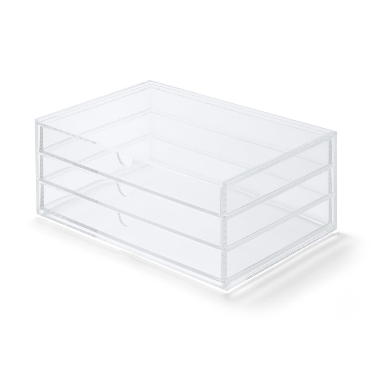 Muji Acrylic 3-Drawer Storage Case, 25.5 cm Width x 17 cm Depth x 10 cm Height