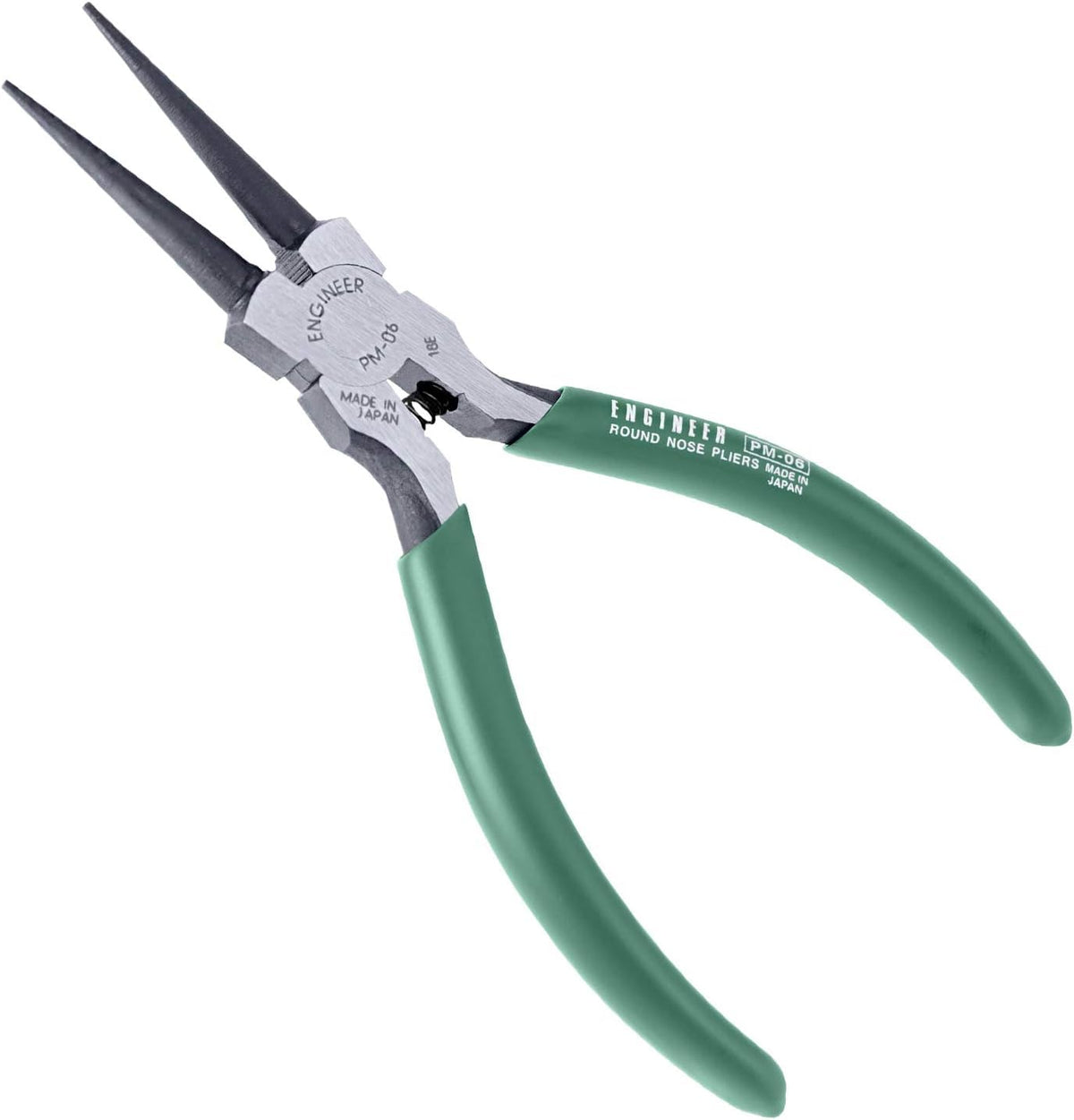 ENGINEER 5.7" Round Nose Pliers. Made in Japan Carbon Steel Jaws. For Wire Looping, Forming, Electrical Work. PM-06