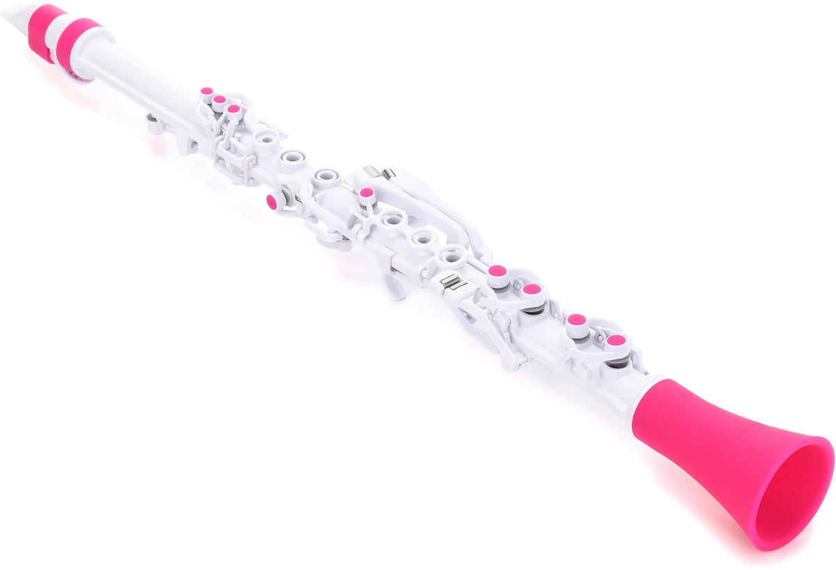 Nuvo Clarinéo Plastic Student Clarinet, White/Pink