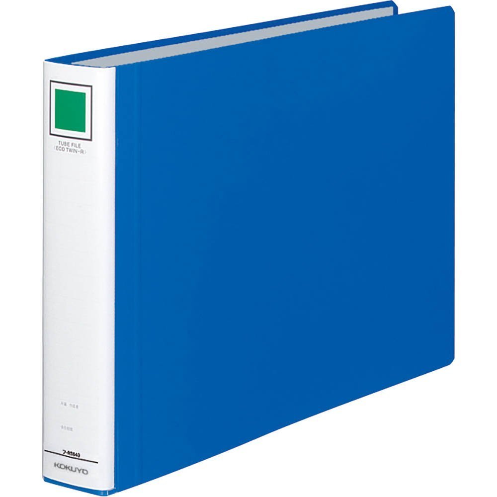 KOKUYO File Pipe Type File Eco-Twin R Double Opening B4 2 Holes 400 Sheets Accommodating Blue F-RT649B