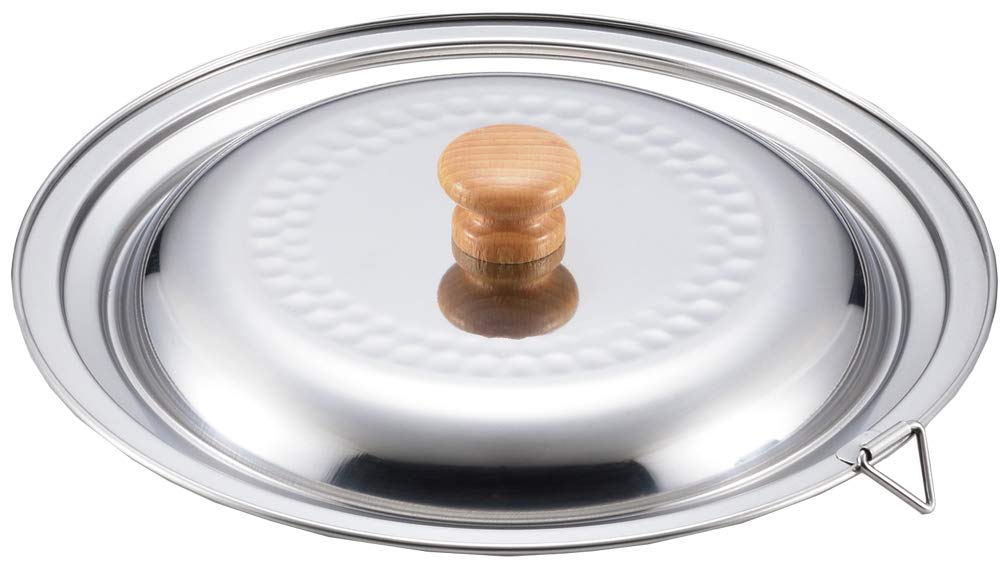 Yoshikawa YH9499 Stainless Steel Snow Flat Pot Dual Lid 7.9/8.7 inches (20/22 cm)