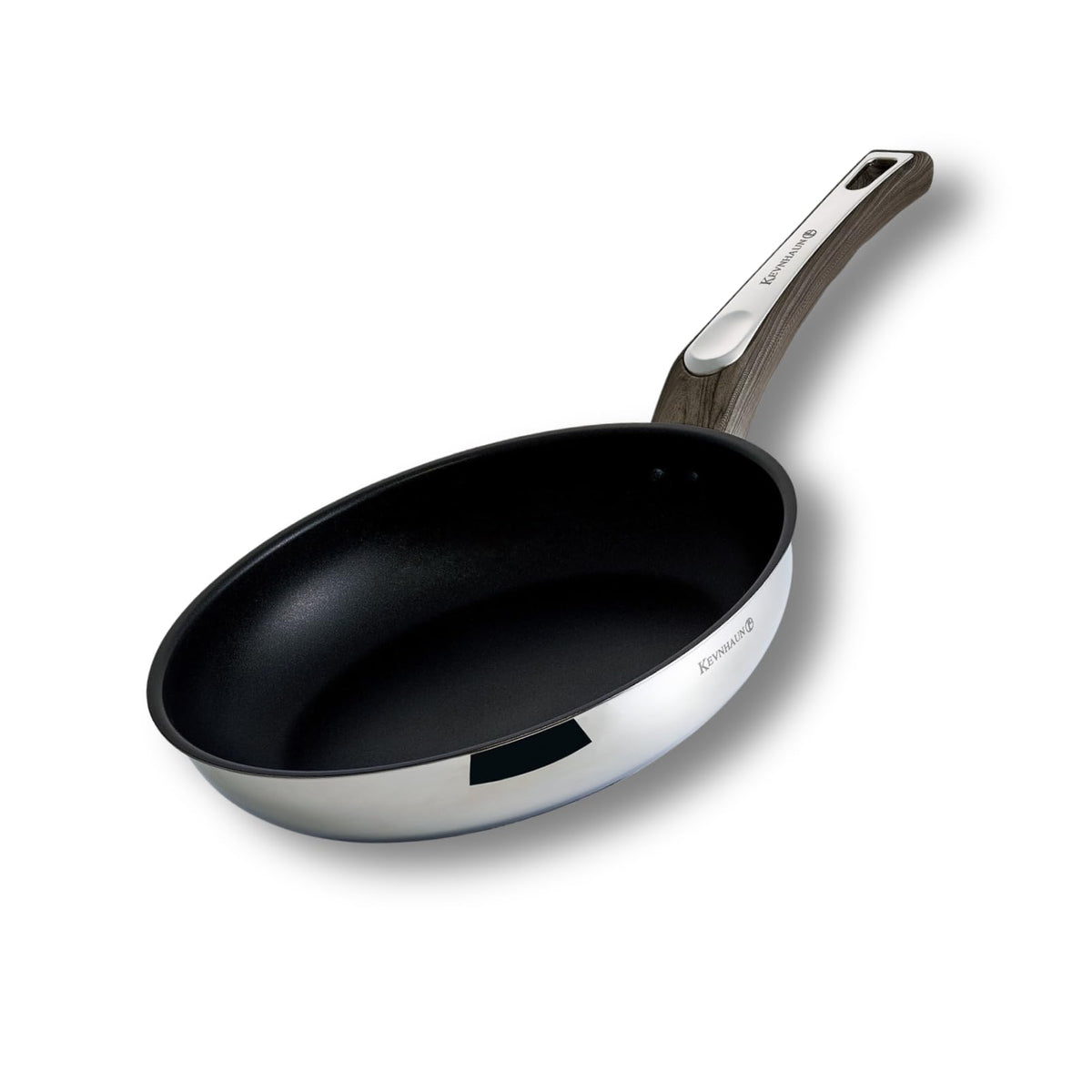 KEVNHAUN KVFP24 Kevenhaun Fluorine Coating Eliminates Sticking, Convenient Frying Pan, Induction Compatible, Stainless Steel, Durable, Rust Resistant, Long Lasting, Easy to Clean, Corrugated Handle