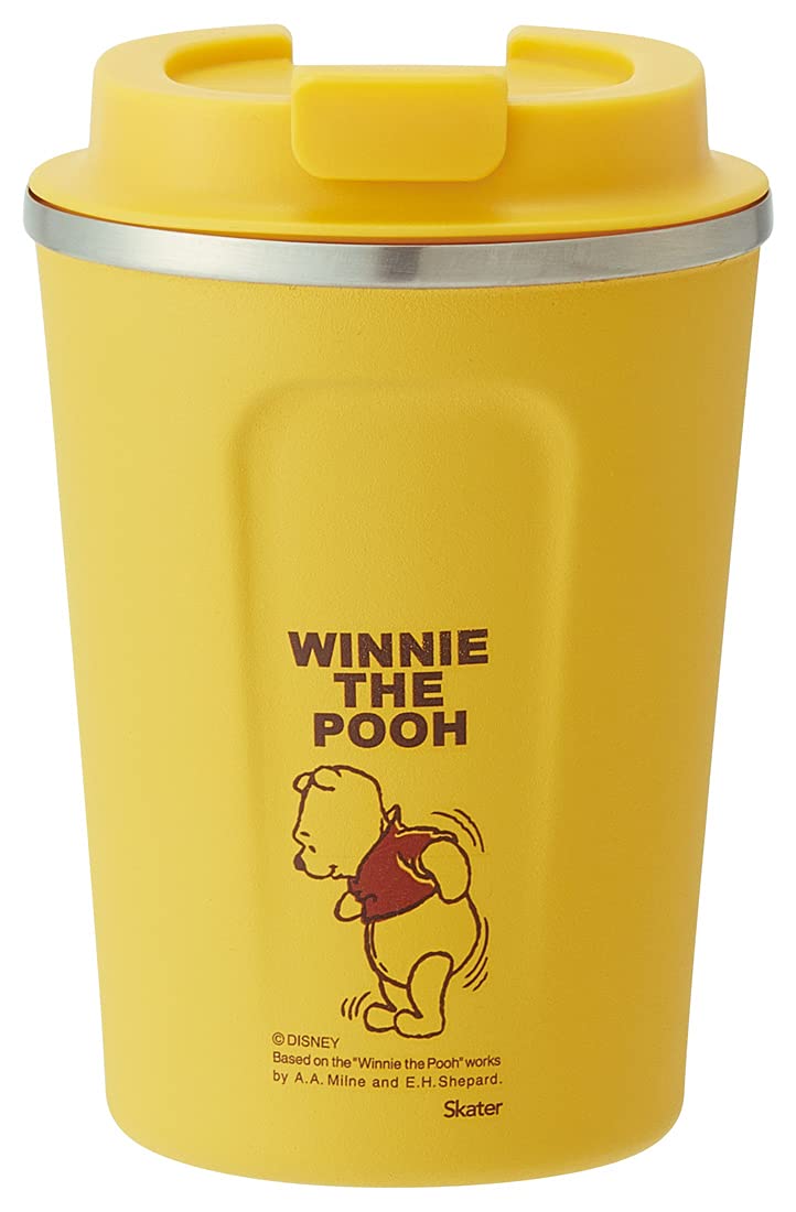Skater STBC3F-A Vacuum Stainless Steel Insulated Coffee Tumbler, Small, 11.8 fl oz (350 ml), Disney Winnie the Pooh