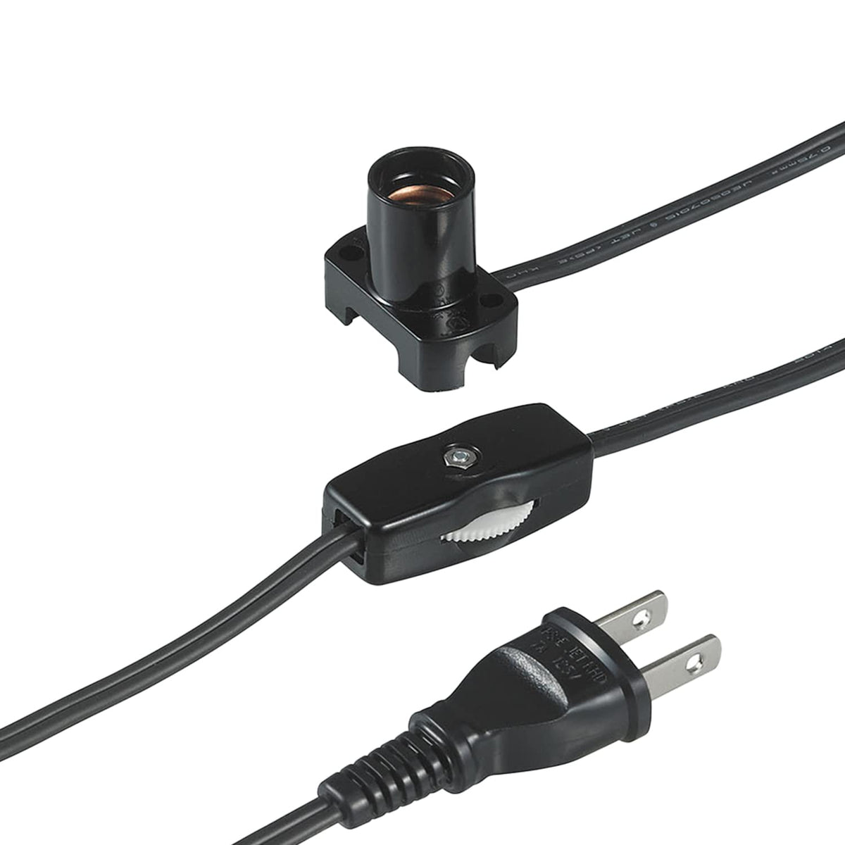 Elpa KP-M1215NH(BK) Cord Socket E12, 4.9 ft (1.5 m), Black