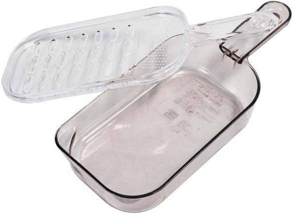 , Japanese Daikon Radish Grater with Container, Ginger Garlic Onion Wasabi Zester, Large Kitchen Grater Tool, Easy to Clean, Made in Japan, 1-Pack