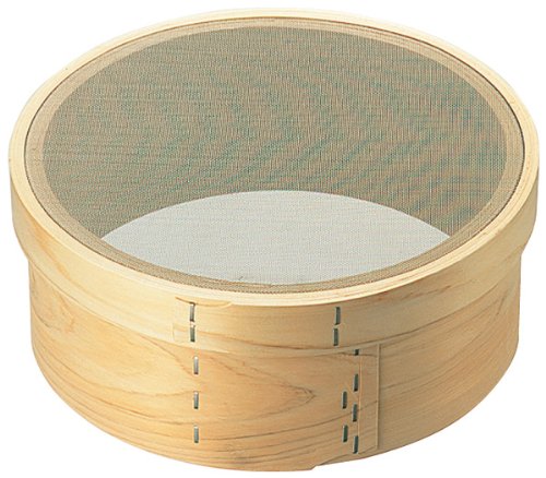 Wooden frame, inner lining, stainless steel, medium (24 mesh), 8 inch (24 cm)