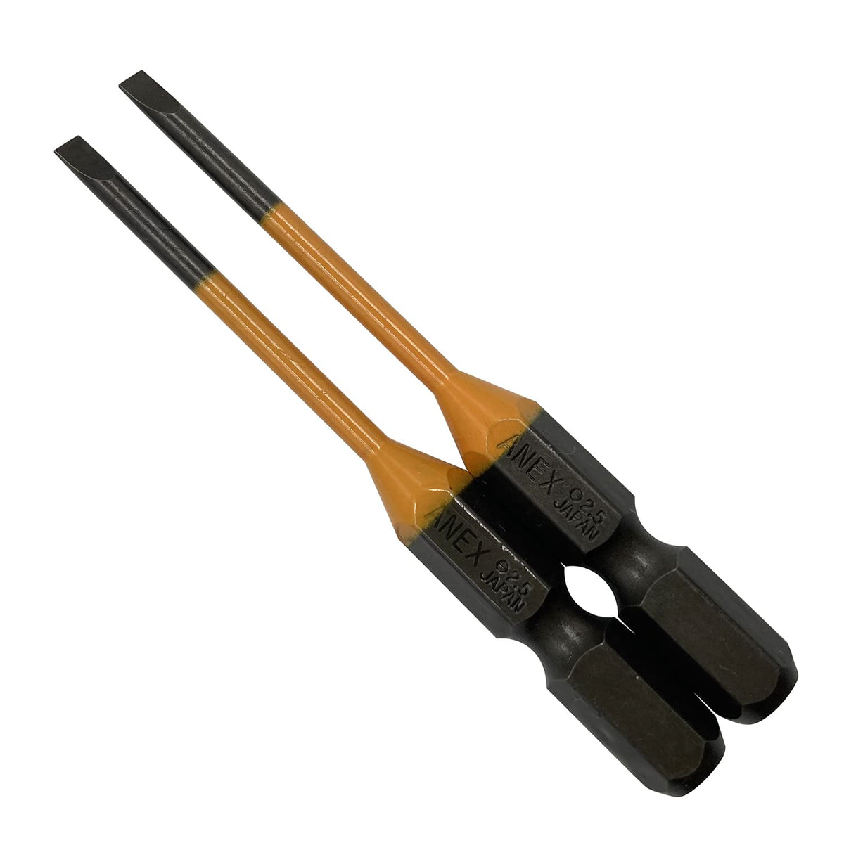 ANEX ACMM-2565 Color Bit with Steps, 0.1 inches (2.5 mm) x 2.6 inches (65 mm), Set of 2