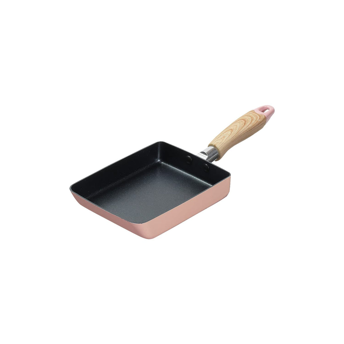 Pearl Metal HB-6660 Egg Frying Pan, 5.1 x 7.1 inches (13 x 18 cm), Induction Compatible, Compatible with All Heat Sources, Fluorine Treatment, Pink, Natural Cook Pure