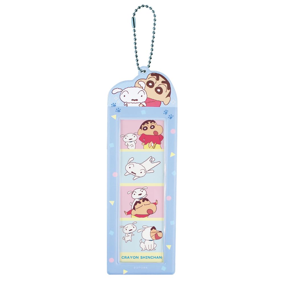 Tees Factory KS-5546256AO Crayon Shin-chan 4 Cut Photo Key Holder, Ao, H7.9 x W2.6 x 0.08 inches (200 x 67 x 2 mm)