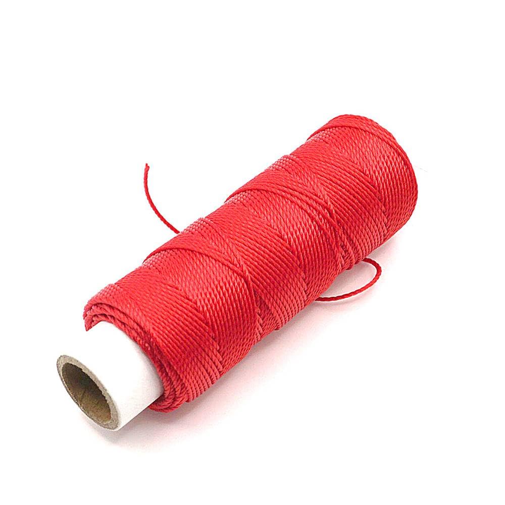 Bimo MBT No. 5 98.4 ft (30 m) Roll Red Bond Processing Thread 98.4 ft (30 m) Parallel Winding Sewing Thread for Hand Sewing and Sewing Machines
