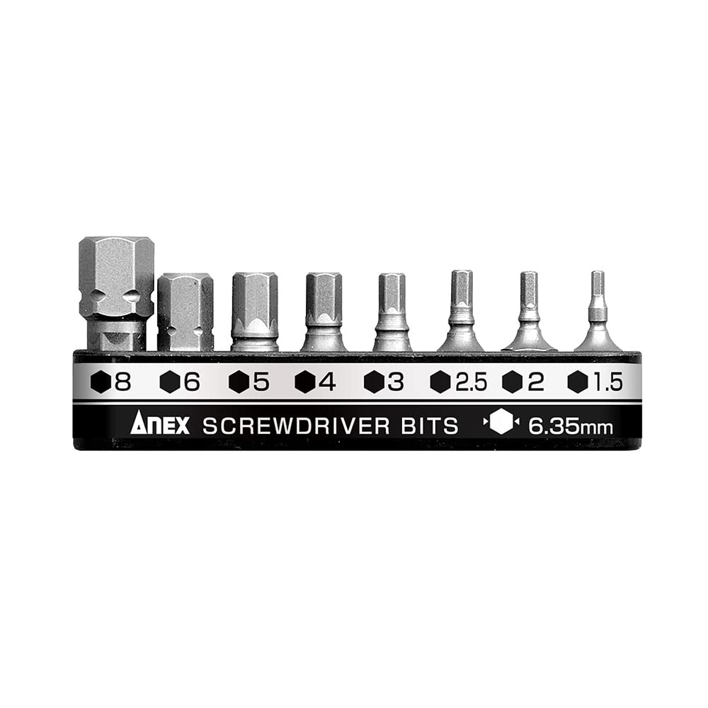 ANEX AK-51P-B8H1 Bit Set of 8 Hex Wrench with Holder
